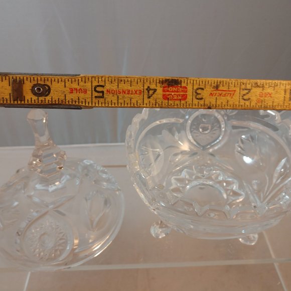 Crystal Footed Candy Dish with Lid - Picture 6 of 9